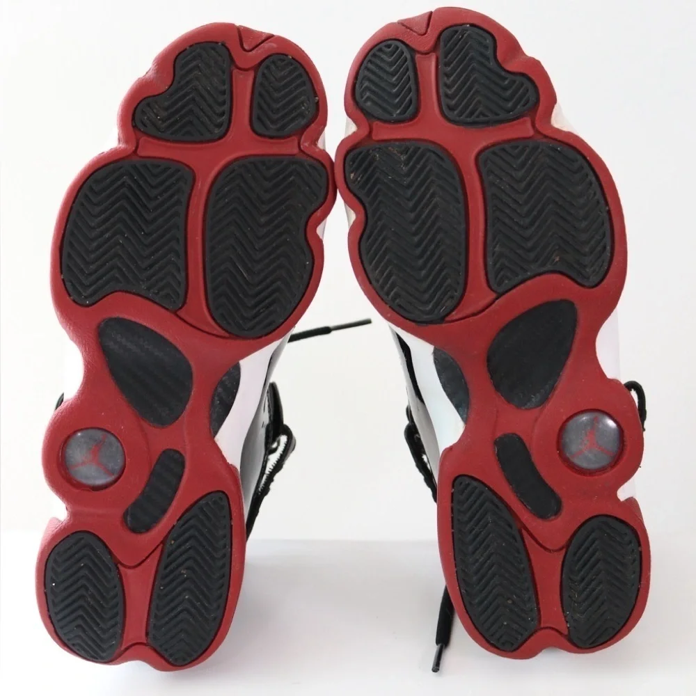 Nike Air Jordan 6 Rings GS BRED PLAYOFF BLACK RED 323419-062 Youth 6Y Womens 7.5
